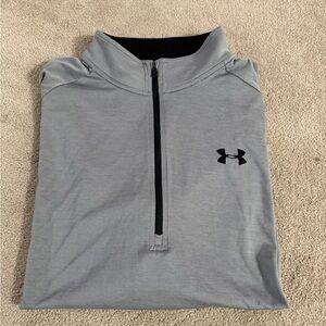 Under Armour Black and Gray HeatGear Pullover